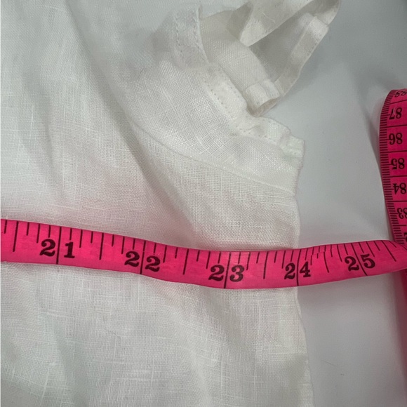 NWT Polo Ralph Lauren Crisp White Linen V-neck Tie Front Top XL - Picture 10 of 10